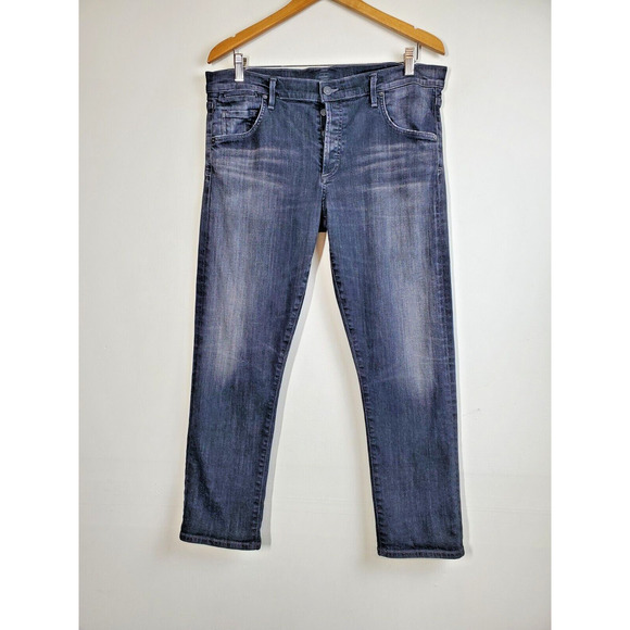 Citizens Of Humanity Jeans Emerson Womens 32 Slim Boyfriend Black Button Fly - Picture 12 of 12